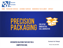 Tablet Screenshot of precisionpackaginginc.com
